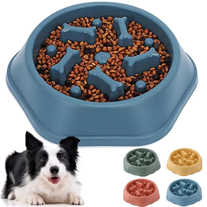 Anti-Choke Slow Feeder Dog Bowl – Puzzle & Non-Slip Design