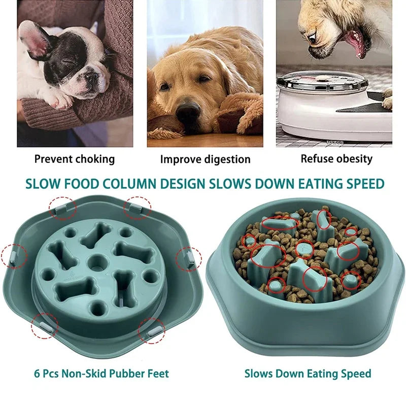Anti-Choke Slow Feeder Dog Bowl – Puzzle & Non-Slip Design