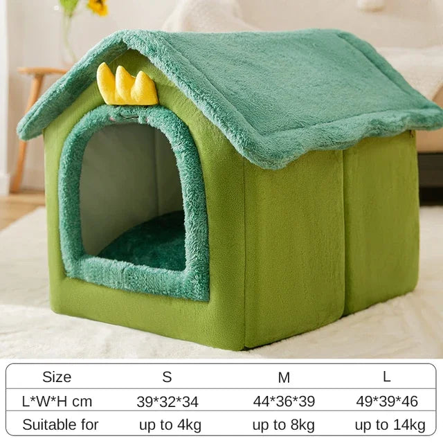 Soft Enclosed Pet Bed & Dog House for Cats and Small Dogs