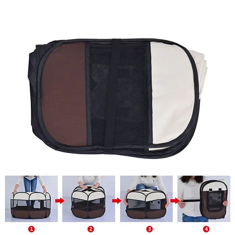 Portable Foldable Dog & Cat House – Indoor/Outdoor Pet Bed Tent