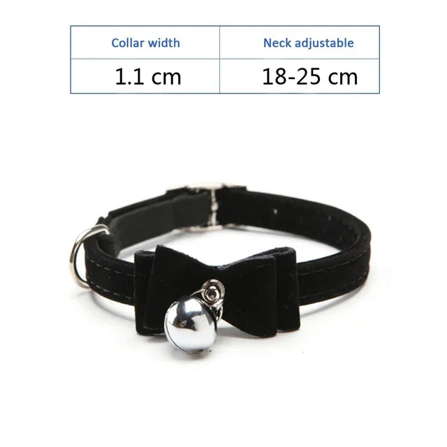 Cat & Small Dog Collar with Bell – Adjustable Kitten & Puppy Leash