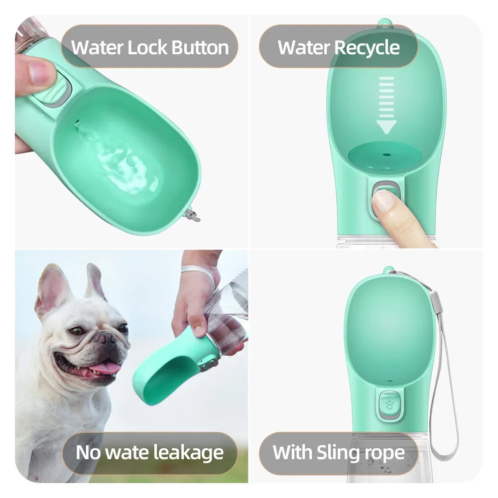 Portable Dog & Cat Water Bottle with Leakproof Bowl