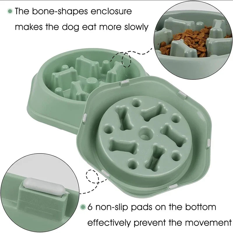 Anti-Choke Slow Feeder Dog Bowl – Puzzle & Non-Slip Design