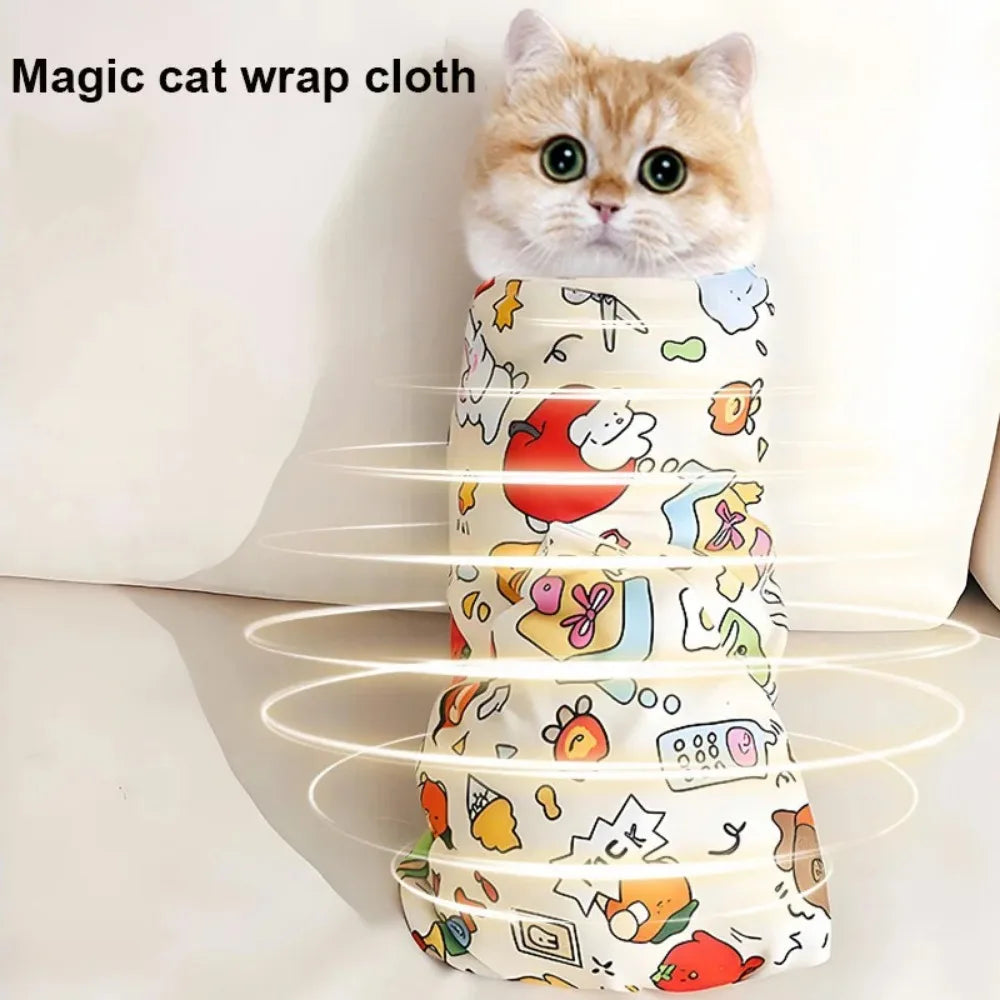 Self-Adherent Cat Grooming Wrap – Anti-Bite & Anti-Scratch