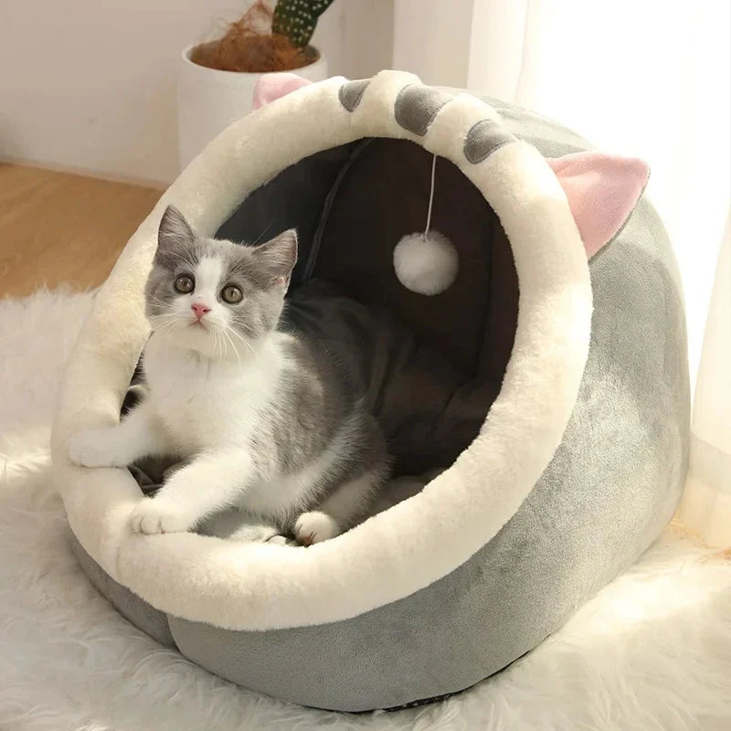 Washable Cozy Pet Lounger & Cat Bed – Soft Warm Basket for Small Pets