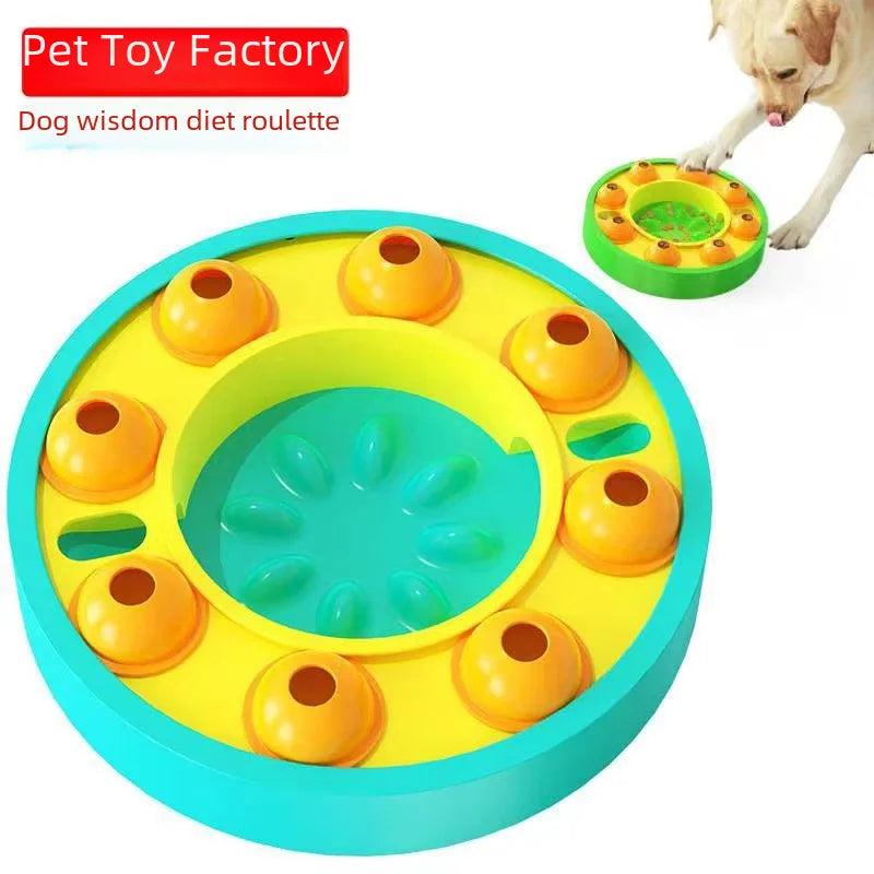 Automatic Slow-Feed Dog Bowl with Turntable – Anti-Leak Training Feeder