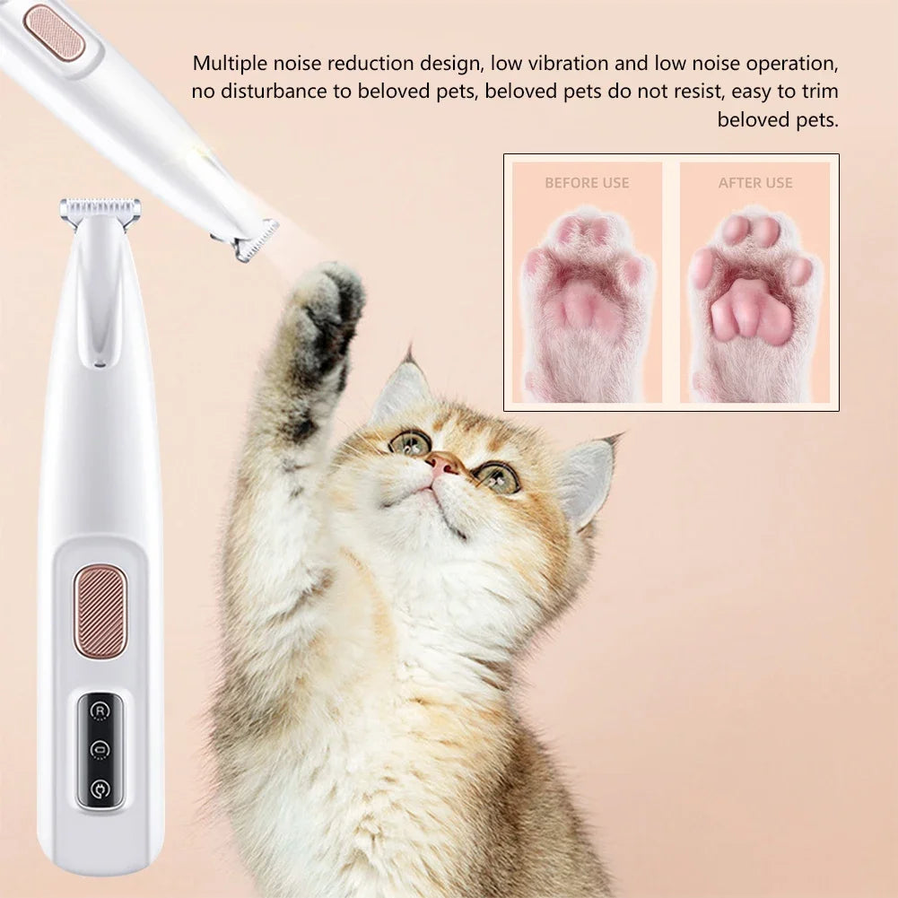 Rechargeable LED Dog & Cat Nail Grinder – Portable Paw Trimmer