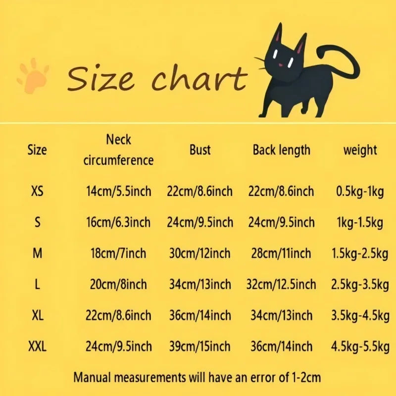 Warm Four-Legged Clothes for Hairless Cats