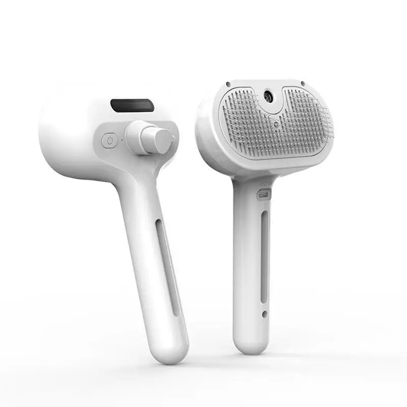 Pet Steamer & Shedding Brush – Hair Removal Comb for Cats & Small to Medium Animals