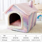 Soft Enclosed Pet Bed & Dog House for Cats and Small Dogs
