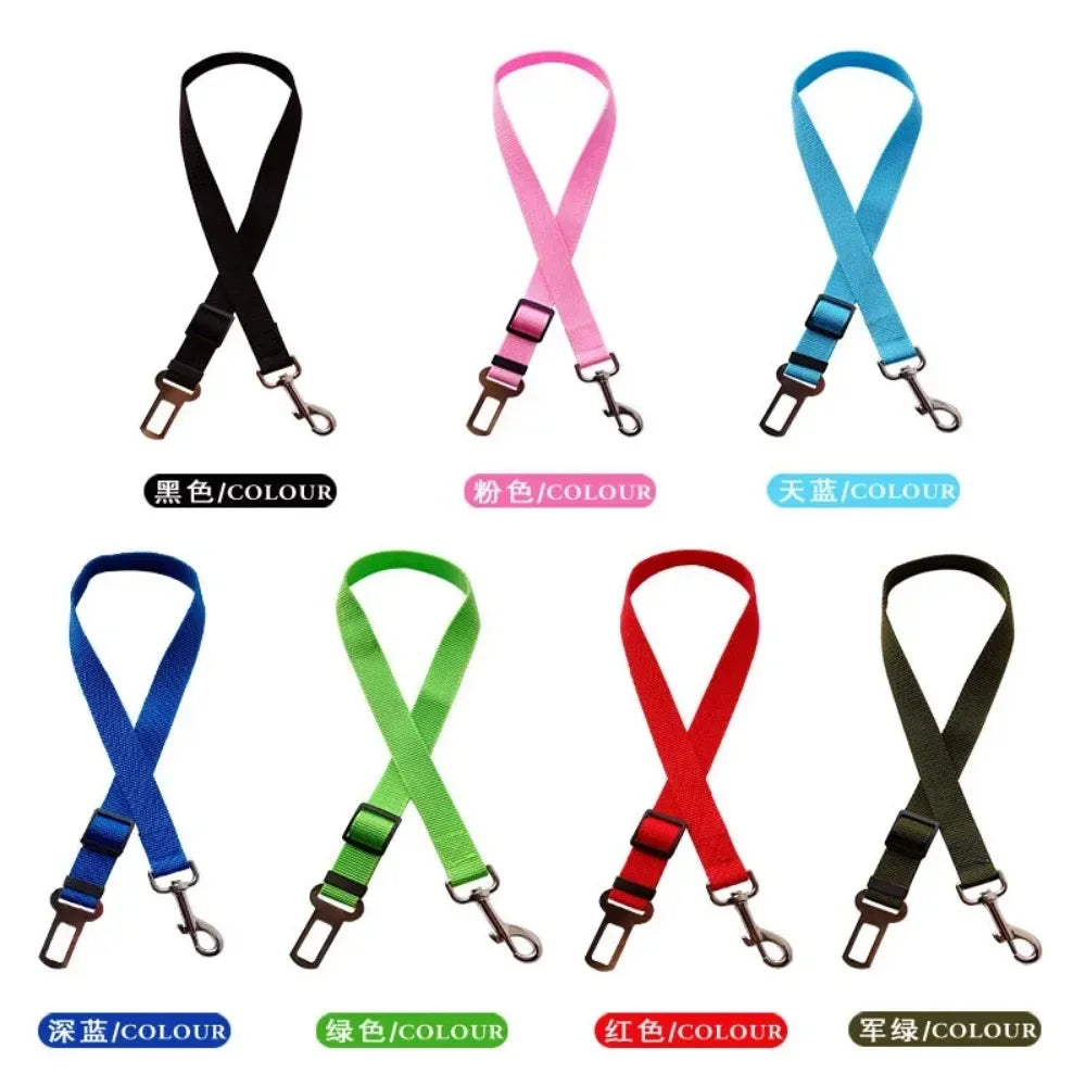 Adjustable Pet Car Seat Belt – Dog & Cat Safety Harness Clip