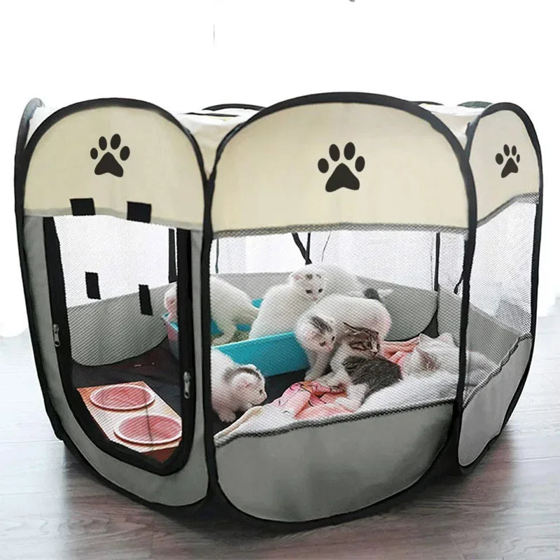 Portable Foldable Dog & Cat House – Indoor/Outdoor Pet Bed Tent