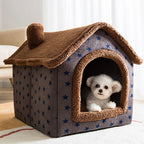 Soft Enclosed Pet Bed & Dog House for Cats and Small Dogs