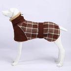 Thick Winter Dog Jacket – Reflective, Windproof, Checked Coat for Small to Large Dogs