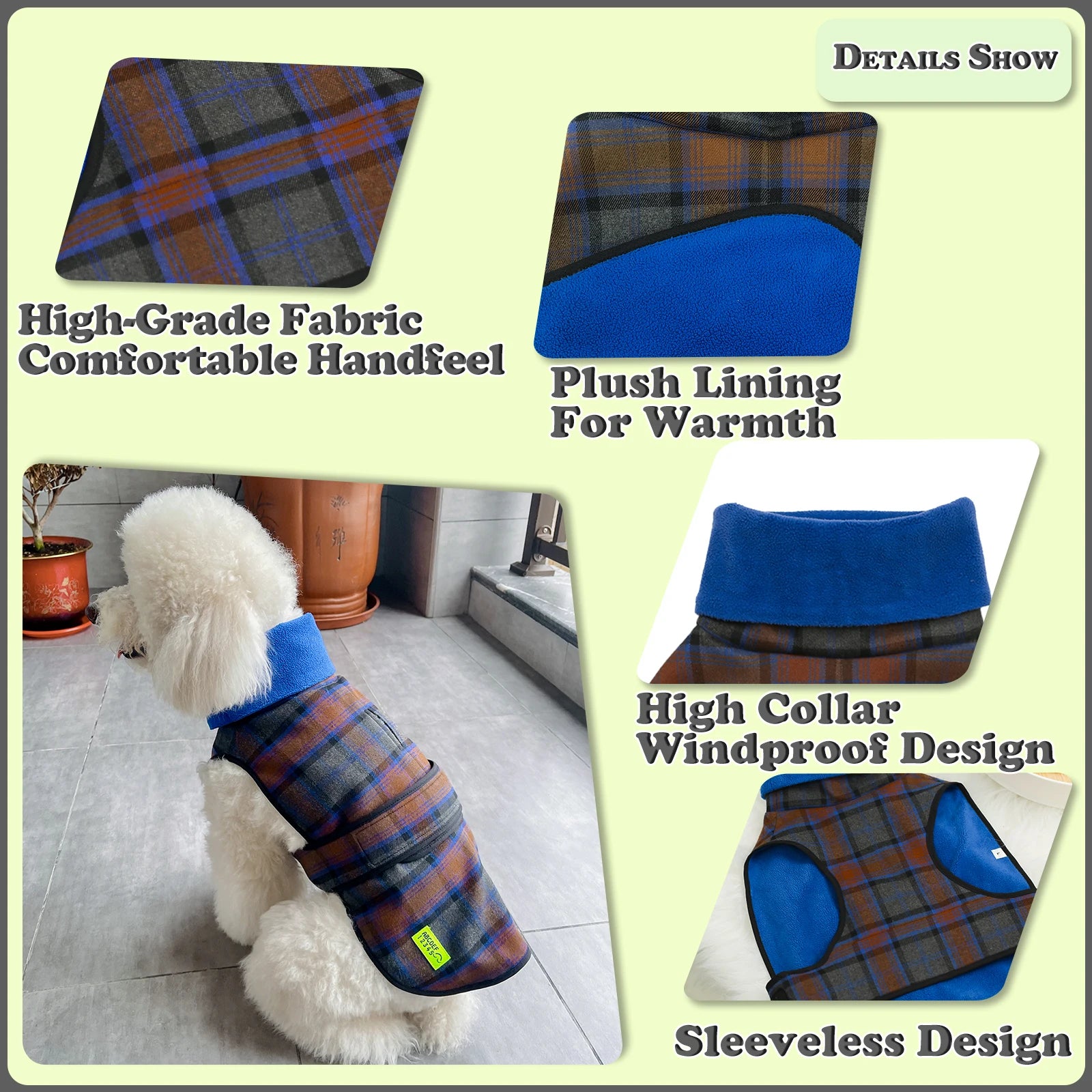 Water-Repellent Warm Dog Jumper Coat for Puppies & Large Dogs