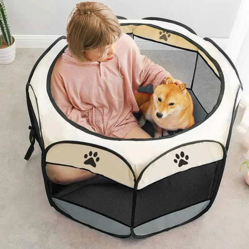 Portable Foldable Dog & Cat House – Indoor/Outdoor Pet Bed Tent